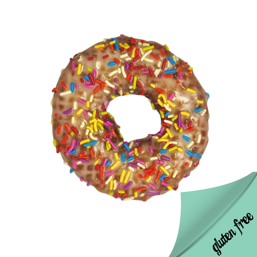Gluten Free Vanilla Glazed with Sprinkles